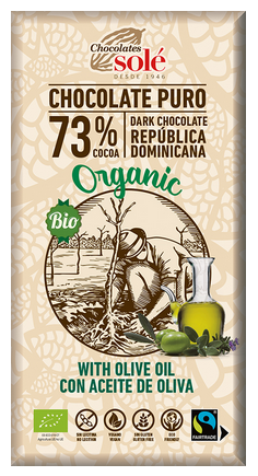 BIO hořká čokoláda s olivovým olejem 100 g Solé 